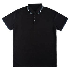 Vente en gros 100% coton broderie logo vierge polos polos unis T-shirts hommes à la mode T-shirt polo personnalisé - Product Image 6