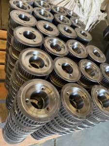 ชุดขับเคลื่อนแรงบิดสูง 32T 8M HTD พร้อมพูลเลย์ 8M HTD GT2 พูลเลย์ 8MHTD ปรับแต่งความกว้างสายพาน รูเพลาแบบกำหนดเอง ปรับแต่งจำนวนฟัน รูเพลาแบบกำหนดเอง ดุมแบบมีร่องล็อค พร้อมหน้าแปลน - Product Image 5