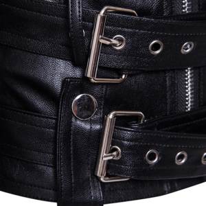 Automne hiver hommes décontracté fermeture éclair PU veste en cuir hommes vêtements mince à manches longues en cuir mode veste moto veste - Product Image 5