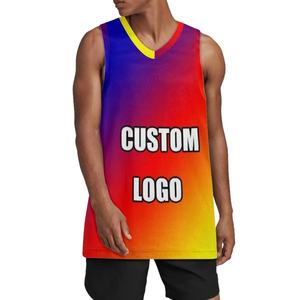 Ensemble maillot et short de basket-ball à impression par sublimation personnalisée, maillots de basket-ball uniformes avec logo et nom de l'équipe, chemises de basket-ball à la mode - Product Image 1