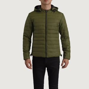 Veste d'hiver pour homme, doudoune matelassée chaude, légère, pliable, à capuche, coupe-vent, décontractée et tendance - Product Image 4