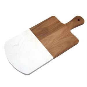 Tabla de Cortar Redonda de Madera Maciza y Mármol, Elegante y Sostenible, Apta para Lavavajillas, para Uso en la Cocina del Hogar - Product Image 5