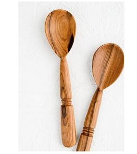 ชุดช้อนทัพพีไม้อุปกรณ์ทำอาหารมิเรอร์เหล็ก - Product Image 4