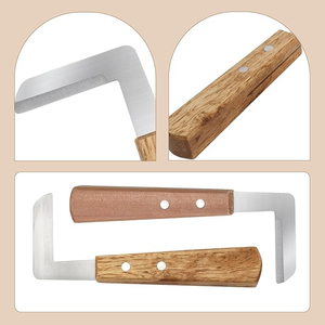 Premium Damascus Steel Hoof Knife Farrier <b>Tool</b> For Horseshoe <b>Trimming</b> | Handcrafted Blade Veterinary <b>Tools</b> | Oem Private Label - Product Image 3