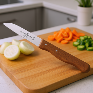 Cuchillo para verduras Schwerkrone de 12 cm, acero inoxidable, mango de madera, cuchillo de cocina - Product Image 2