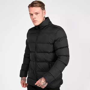 Chaqueta Acolchada de Lona con Logotipo Personalizado para Hombre, Chaqueta de Invierno Gruesa con Cuello Alto y Estilo Moderno para Hombre - Product Image 2