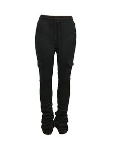 Novedades, ropa de calle para mujer, pantalones fruncidos, pantalones de chándal, joggers apilados para invierno con estilo frontal plano - Product Image 3