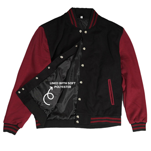 เสื้อแจ็กเก็ตสำหรับผู้ชายลายตัวอักษรสำหรับผู้ชายเสื้อแจ็กเก็ตเบสบอลแนวสตรีทแบบบางพร้อมแผ่นแปะด้านหน้าปรับแต่งได้โลโก้ตามต้องการ - Product Image 6