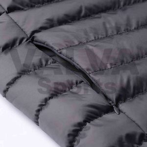 La chaqueta de burbujas de lona transpirable personalizada más vendida para hombre estilo de invierno con cuello levantado y posición frontal del logotipo - Product Image 2