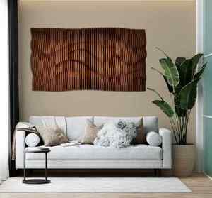 Art mural moderne en bois 3D sur mesure de luxe, art déco, fait à la main, tête de lit paramétrique pour fête d'anniversaire et décoration de la maison - Product Image 6