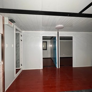 40ft struttura <span class=keywords><strong>nera</strong></span> due camere da letto due bagni prefabbricati <span class=keywords><strong>casa</strong></span> modulare espandibile con tetto inclinato e padiglione laterale - Product Image 5