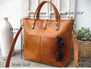 ALW Womens Stylish Large Capacity Genuine Leather <b>Tote</b> Shoulder <b>Bag</b> Zipper Closure for <b>Work</b> Office Daily Use OEM Wholesale - Product Image 2