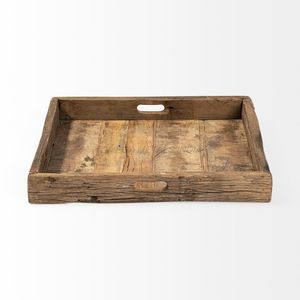 Bandeja de madera de lujo en color negro medianoche rico con forma rectangular elegante y asas prácticas Ideal para servir elegante - Product Image 6