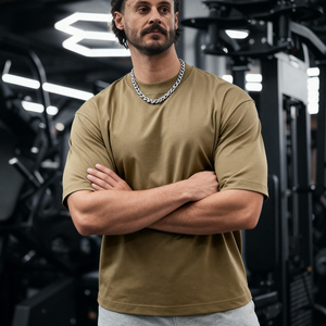 Camiseta de Hombre al por Mayor de Alta Calidad, Estilo Holgado con Hombros Caídos, Logotipo Personalizado, Impresión Serigráfica, Impresión 3D en Relieve - Product Image 2