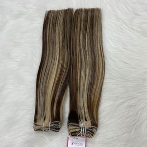 Pelo humano alineado con cutícula 100% al por mayor, trama lisa y cruda, color resaltado, sin enredos, sin desprendimiento, ondas de grado 8A agrupadas - Product Image 6