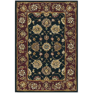 Alfombra Persa Tradicional de Lana de Nueva Zelanda Negra con Detalles de Seda, para 2000-2017 - Product Image 1