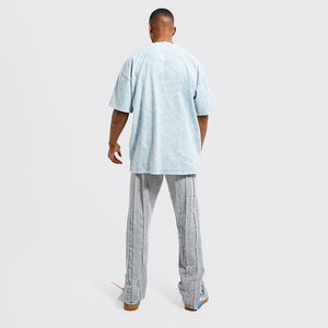 2025 nouveau coton biologique T-Shirt Logo personnalisé séchage rapide surdimensionné goutte épaule lavage à l'acide blanc en gros OEM pour les hommes - Product Image 3