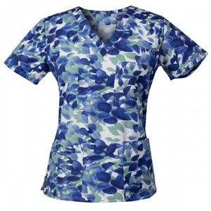 2025 dernière conception femmes élégant médical gommages soins infirmiers uniformes pas cher prix Spandex Polyester plaine hôpital uniformes gommages - Product Image 6