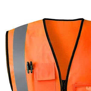 Factory Wholesale New Style Construction Hi Vis Vest Customized Logo Design <b>Reflective</b> <b>Tape</b> Safety Vest - Product Image 2