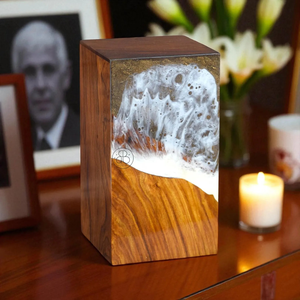 Handcrafted Rosewood Ocean cremation Urn Resin Art <b>Memorial</b> <b>Keepsake</b> Elegant <b>Memorial</b> <b>Keepsake</b> - Product Image 6