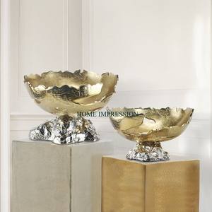 Cuenco de Metal de forma grande, cuenco de mesa hecho de aluminio para servir comida, aspecto elegante, cuenco de fideos de última llegada para decoración de boda - Product Image 6