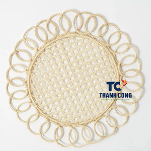 Napperons de luxe en jonc de mer de haute qualité Tapis de table naturels tissés à la main pour un décor de salle à manger esthétique et résistant à la chaleur. - Product Image 1