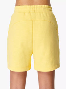 Short de yoga jaune moutarde personnalisable pour femme en coton solide vêtements de course d'été avec taille moyenne vente entière - Product Image 2
