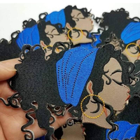 "Short N' Sassy Diva (coupe de cheveux)" Afrocentric-Diva Patch 3 "Patch brodé à repasser, bricolage, fournitures d'artisanat cheveux courts