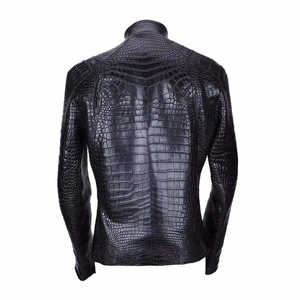 แจ็กเก็ตหนังจระเข้สำหรับผู้ชาย, แจ็กเก็ตหนังจระเข้ชุบหนังวัวใส่สบายออกแบบโลโก้ได้ตามต้องการและ2025 - Product Image 6