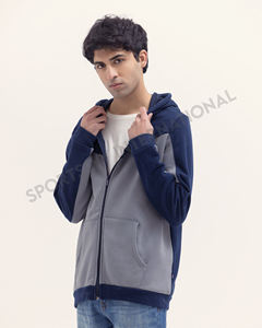 Sweat-shirts à fermeture éclair unisexes 100% coton, couleur unie, polaire d'hiver, sweat-shirts à capuche brodés, streetwear imprimé, décontracté, uni, teinture unie - Product Image 3