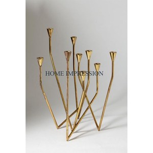 Home Restaurant and Hotel Table Top Candle Holders <b>Set</b> of 2 Customized Shape Metal Antique Candlestick Holders Cheapest Price - Product Image 4