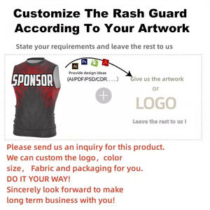 Free Custom Eagle Print Sublimated Sleeveless Rash Guard OEM Boxing Gym Training <b>Compression</b> <b>Shirt</b> <b>Men</b> Rashguard - Product Image 2