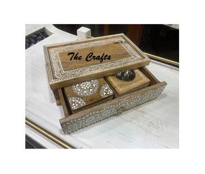 Wooden And Mother Of Pearl Bakhoor <b>Burner</b> Mabkhars Finest Quality Hotel Fragrance Mubkhar With <b>Oud</b> Box And Tray For Sale - Product Image 2