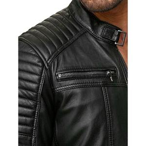 Veste en cuir d'hiver pour hommes de qualité supérieure haut de gamme à motif solide haute conception à la mode nouveau Style décontracté approvisionnement en gros - Product Image 3