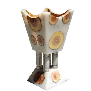 Brûleur de bakhoor d'incrustation de résine de madkhan d'encens d'élégance blanche pour le parfum par le monde de United Trade - Product Image 1