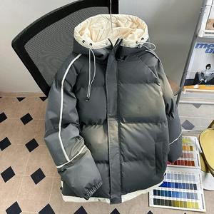 <b>Mens</b> Hooded Thicken Down <b>Coats</b> Korean Fashion Loose Puffer Jacket <b>Men</b> Winter Warm Padded Jackets <b>Men</b> Streetwear <b>Parkas</b> - Product Image 5