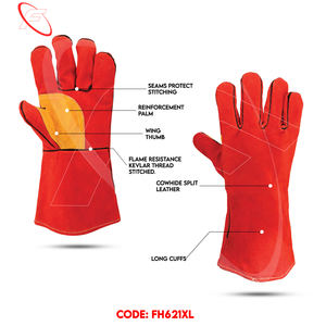 ขายร้อนถุงมือเชื่อมกันไฟ 2024 คุณภาพสูงช่างเชื่อมมือป้องกันโลหะถุงมือนิรภัยถุงมือหนังจากปากีสถาน - Product Image 2