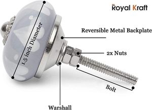 Tiradores de cerámica pintados a mano vintage para armario de cocina, puerta y cajón, armario, armario (juego de 10) - Product Image 4