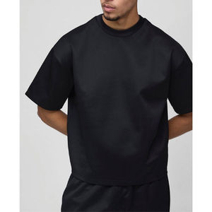 Vente en gros label privé été 100% coton deux pièces ensemble de jogging respirant manches courtes hommes ensembles de survêtement - Product Image 3