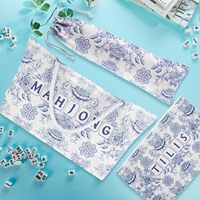 3 Pcs Set Tas Mahjong Kosong untuk Ubin dan Rak, Tas Mahjong Amerika, Tas Travel, Tas Jinjing, Aksesoris Lucu, tas mahjong