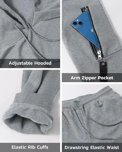 Conjunto de dos piezas de chándal y pantalones de chándal de nailon con cremallera y solapa con logotipo personalizado OEM para hombre - Product Image 4