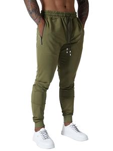 Wholesale Slim Fit Sport Fleece <b>Jogger</b> Pants with Elastic Waist Custom Logo <b>Zip</b> <b>Pocket</b> Long and Stylish Active Bottoms - Product Image 3