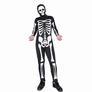 Nhà Máy Cung Cấp Halloween Skull Xương In Trang Phục Co Giãn Spandex Trang Phục Dành Cho Người Lớn <span class=keywords><strong>Skeleton</strong></span> Jumpsuit Trang Phục - Product Image 2
