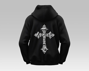 เสื้อฮู้ดดี้สตรีทแวร์แบบยูนิเซ็กซ์ ผ้าฝ้าย 100% บุขนแกะ 350 กรัม ทรงปกติ สำหรับฤดูหนาว สกรีนลายตามสั่ง ปักลาย ระบายอากาศ กันลม - Product Image 3