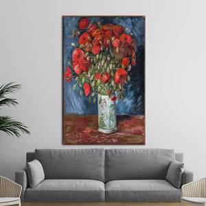 ผ้าใบศิลปะลายดอกป๊อปปี้ของแวนโก๊ะที่งดงาม - ภาพพิมพ์ตกแต่งผนังลายดอกไม้ที่มีชื่อเสียง ห่อหุ้มอย่างดี - Product Image 1