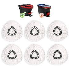 6 repuestos de cabezales de mopa para <span class=keywords><strong>Vileda</strong></span>, <span class=keywords><strong>recambio</strong></span> de microfibra Turbo para mopa giratoria <span class=keywords><strong>Easy</strong></span> <span class=keywords><strong>Wring</strong></span> - Product Image 4