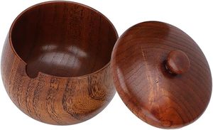 ภาชนะไม้พร้อมช้อนสำหรับวางบนโต๊ะหรูหราภาชนะจัดเก็บทำจากไม้สไตล์วินเทจ - Product Image 4