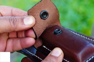 Étui de ceinture pour couteau fixe en acier au carbone durable, imperméable, en cuir de qualité supérieure, fabriqué à la main, pour la chasse, le camping, fabricant OEM - Product Image 4