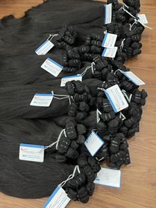 Paquete de cabello crudo Disponible en stock Paquete de cabello de trama recta natural 100% extensiones de cabello humano vietnamita no sintético - Product Image 4