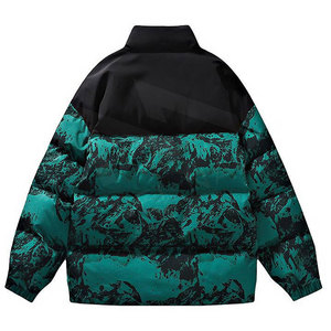 2024 hommes grande taille hiver Softshell doudoune matelassé à capuche avec col montant brillant coton rembourré pour hommes en plein air - Product Image 2